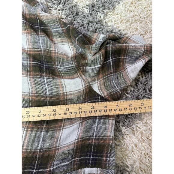 AE American Eagle Flannel Button Up Top Peplum XL - Picture 7 of 7